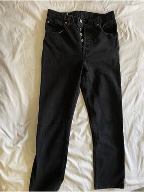 Levi's Black Boyfriend Jeans Size 26/28